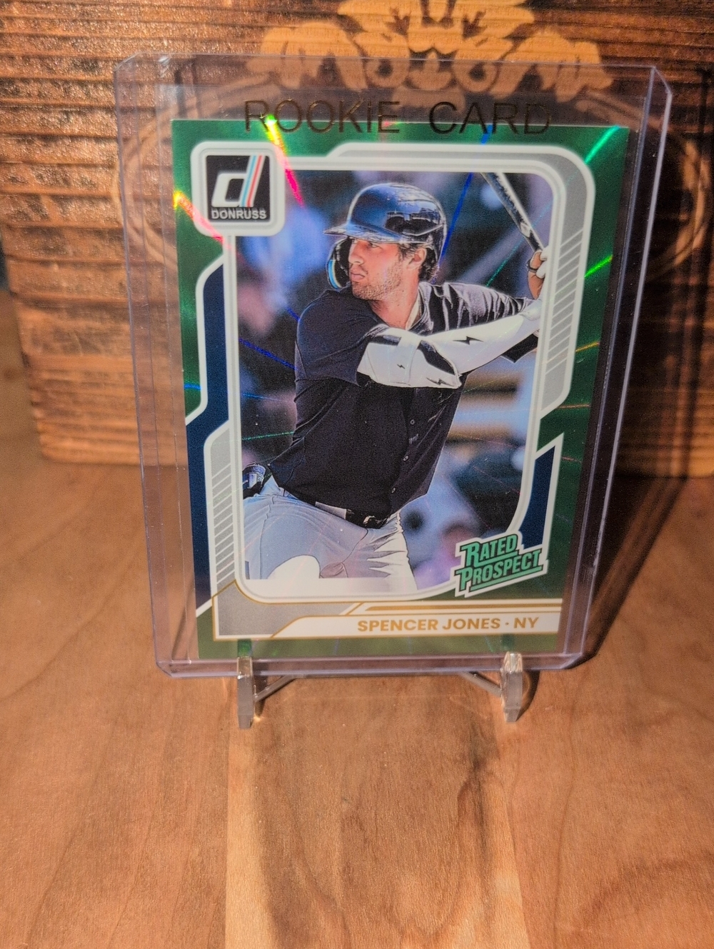 2026 Donruss Spencer Jones Rated Prospect Rookie Card Green Lazer Prizm Yankees